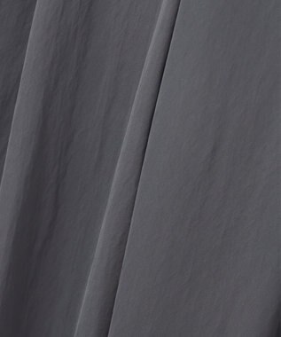 ICB 【接触冷感・UVケア・洗える】 ヴィスコースナイロンサテン ワイドパンツ チャコール系