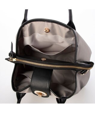 UNBILLION 【テレビ ドラマ着用アイテム】ペルケ perche / ナイロン×牛革付属ユーティリティ2wayトートS ライトベージュ