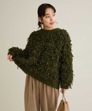 CRAFT STANDARD BOUTIQUE ループ編みニットプルオーバー Green