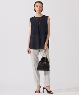 ICB 【洗える・接触冷感・UVケア】３WAYセットブラウス ネイビー系