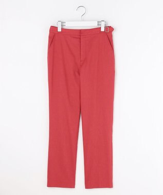 J.PRESS LADIES 【WEB限定カラーあり】セルロースリネンストレッチ テーパード パンツ スカーレット系