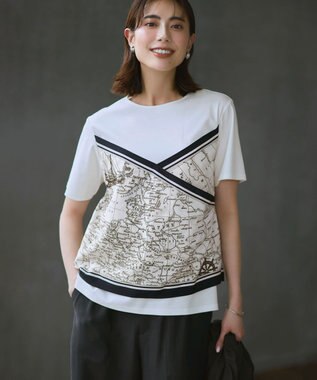 23区 スカーフコンビジャージー カットソー