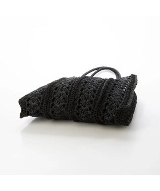 UNBILLION cachecache 切り替え松葉編みトートバッグ ブラック