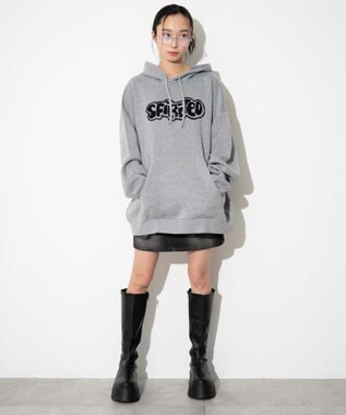 WEGO 【ユニセックス着用ITEM】ジャガードグラフィックパーカー グレー