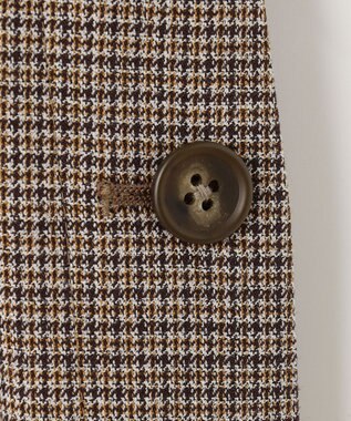 J.PRESS LADIES L 【洗える】Mixツイードチェック  セミワイド パンツ ブラウン系3