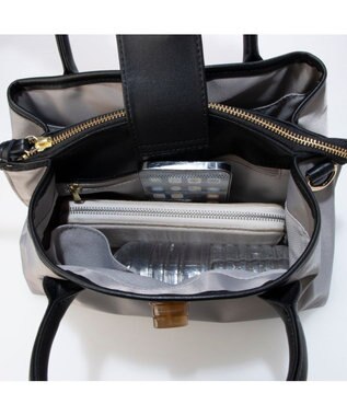 UNBILLION 【テレビ ドラマ着用アイテム】ペルケ perche / ナイロン×牛革付属ユーティリティ2wayトートS ライトベージュ