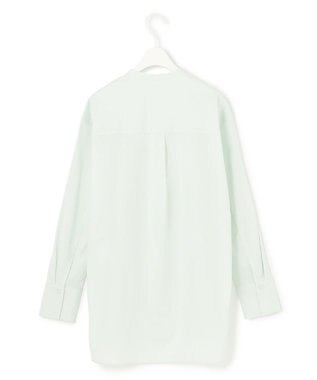 ICB 【WEB限定・洗える】ライクアウーブン バンドカラーカットソー ライトグリーン系