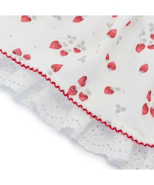 PET PARADISE ペットパラダイス スモッキング ワンピース 《いちご柄》 小型犬 ホワイト×レッド