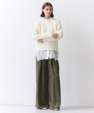 BEIGE， HELIODOR / スポンディッシュマリンボタンニット Ecru