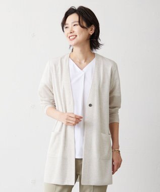 J.PRESS LADIES S 【洗える】Vis/Peスパーク ポケット カーディガン