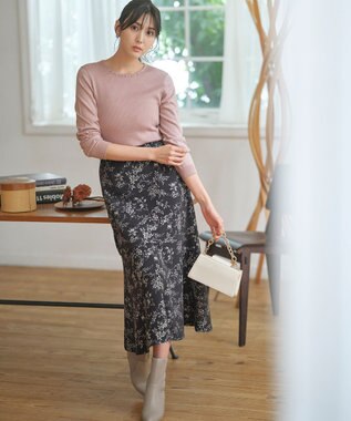 ANY SIS 【23.0~24.5cm】リブポインテッド ブーツ グレージュ