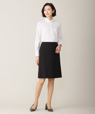 J.PRESS LADIES 【リクルート対応】テフロンカームスキン スカート ブラック系