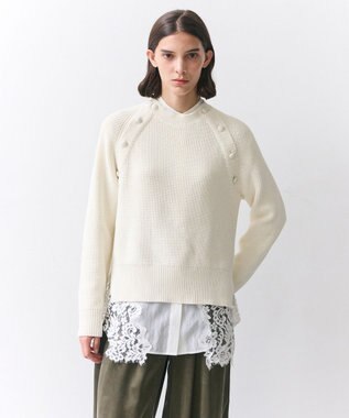 BEIGE， HELIODOR / スポンディッシュマリンボタンニット