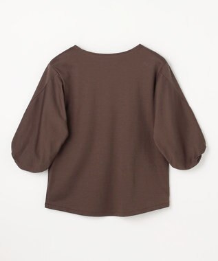 ANY L 【WEB限定】シルケットスムースツイストスリーブカットソー ブラウン