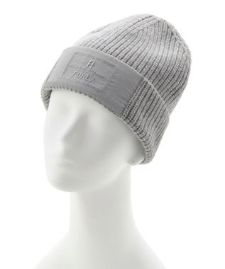 MOONBAT FURLA(フルラ) タフタ刺繍入りニット帽 グレー