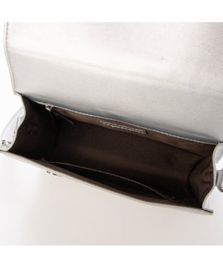 UNBILLION カシュカシュ cachecache / ブロック型押し2wayチェーンショルダー シルバー