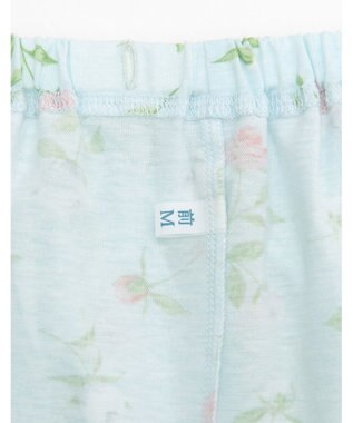 Wing 【パジャマ】　長袖・長ズボン　綿100%　天竺素材　花柄　ウイング／ワコール　EP7082 サックス