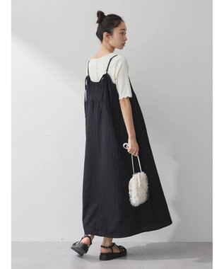 earth music&ecology バックリボンキャミワンピース Black
