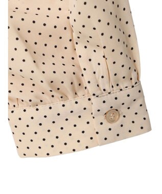 CRAFT STANDARD BOUTIQUE ピコフリルドットブラウス Beige