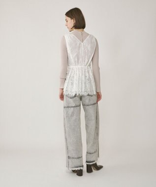 GRACE CONTINENTAL レースノースリーブブラウス ホワイト