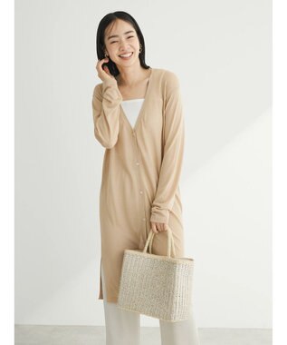 Green Parks 推しニット　ロング丈カーディガン Beige