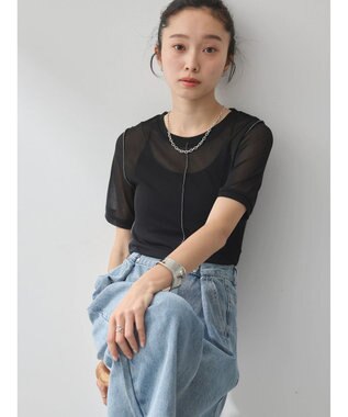 earth music&ecology シアーチュールプルオーバー Black