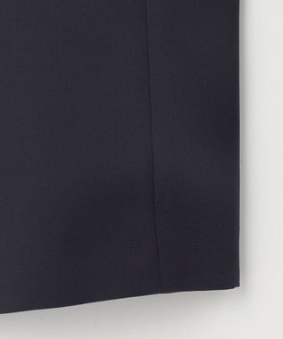 自由区 S 【セットアップ対応・接触冷感・UVケア・洗える】ライトストレッチノーカラー ジャケット ネイビー