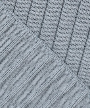 J.PRESS LADIES 【洗える】コットンシルクリラクシー Vネック ニット ダルブルー系