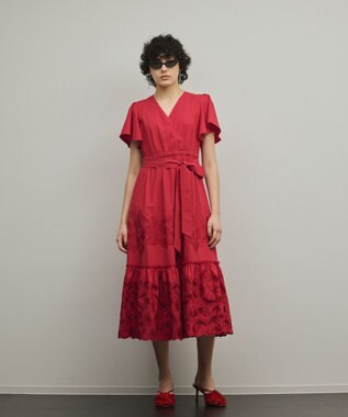 GRACE CONTINENTAL カットワーク刺繍ワンピース