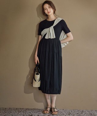 23区 【SLOW/一部店舗限定】シアーツイストシングルジャージー カーディガン ベージュ系