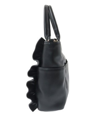 Maison de FLEUR チャーム付きリボンキルティング2Wayトート Black