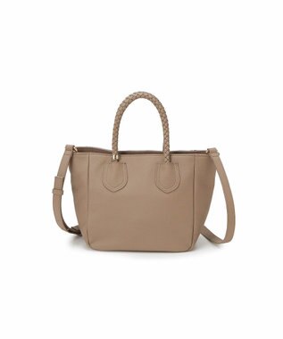 TOPKAPI 【ドラマ着用】【TREASURE TOPKAPI】シュリンクレザー メッシュハンドル ショルダー付き ミニ トート バッグ グレージュ