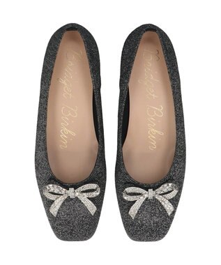 Bridget Birkin 【Bridget Birkin】ビジューリボンラメパンプス ブラック雑材