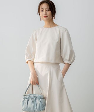 組曲 クロップドフレア セットアップ ベージュ系