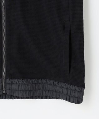 JOSEPH ABBOUD MOUNTAIN 【吸水速乾/通気性/ライナードッキング対応】ハイゲージワッフル パーカー ブラック系