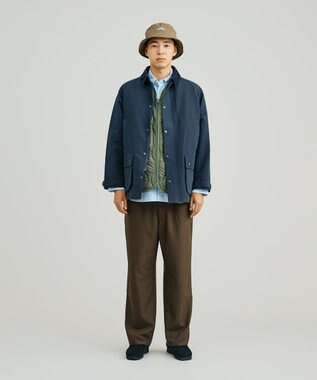 J.PRESS YORK STREET 【UNISEX】ポリエステルサージ ハンティングジャケット ネイビー系