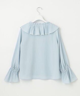 Feroux メローラッフル ブラウス スカイブルー系