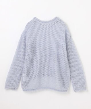 ANY レーシーネットニット ライトブルー