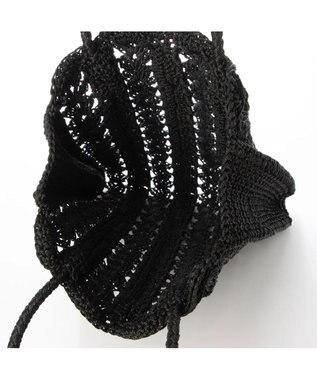 UNBILLION cachecache 切り替え松葉編みトートバッグ ブラック