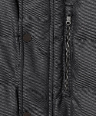 JOSEPH ABBOUD 【撥水/軽量/防風/フード取り外し可/ダウン】インターレースカルゼ  ダウン ブルゾン グレー系