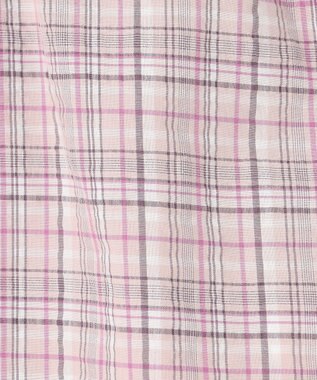 ANY KIDS オフショルダー フリル ブラウス ブラウン系チェック