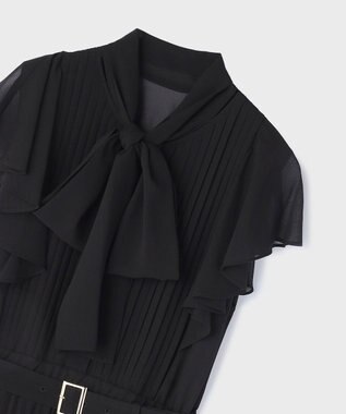 GRACE CONTINENTAL ボウタイプリーツドレス ブラック