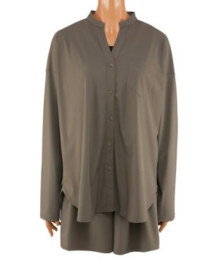 San-ai Resort（三愛水着楽園） ★新色ブラック×ライトグレー入荷【UPF50＋】シャツ・ショートパンツ付き４点セット　9M・11L　【San-ai Resort（サンアイリゾート）】 カーキ×ブラック