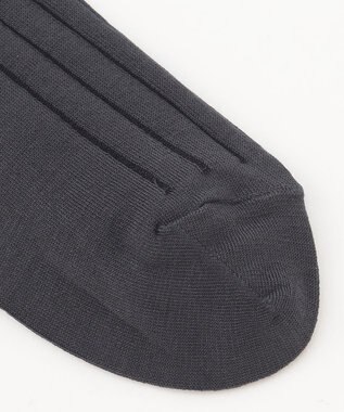 J.PRESS MEN 【定番】ハイゲージワイドストライプ リブソックス グレー系