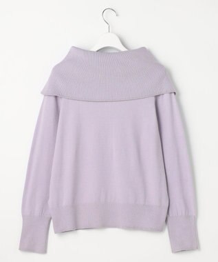 ANY SIS 【WEB・一部店舗限定】オフショルダー ニット ラベンダー