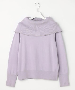 ANY SIS 【WEB・一部店舗限定】オフショルダー ニット ラベンダー