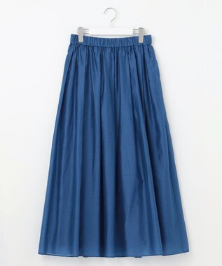 自由区 S 【洗える】エアリー スカート ブルー