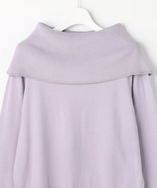 ANY SIS 【WEB・一部店舗限定】オフショルダー ニット ラベンダー