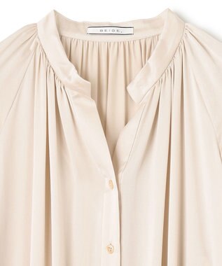 BEIGE， YEW / シャツワンピース Sand