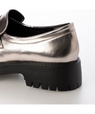 MODE ET JACOMO <noyau>厚底ソールローファー シルバー